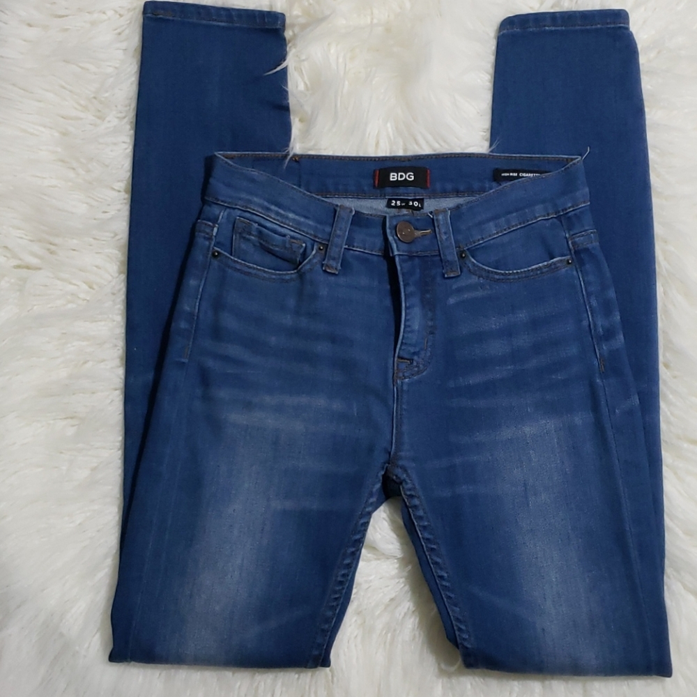 BDG High Rise Cigarette Skinny Ankle Jeans